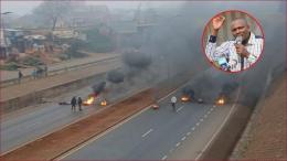 Kikuyu MP Kimani Ichung'wah (inset) condemned the barricading of the Southern Bypass.